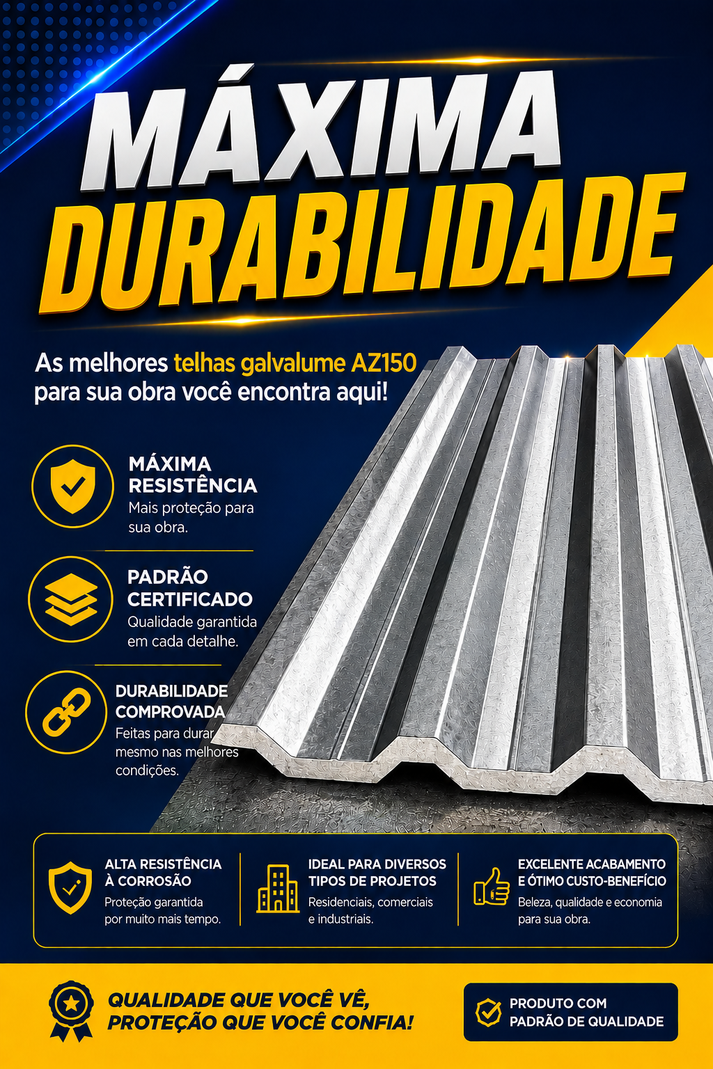 Aço de alta qualidade — materiais que você só encontra aqui